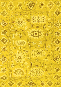 Abstract Yellow Modern Rug, abs1654yw