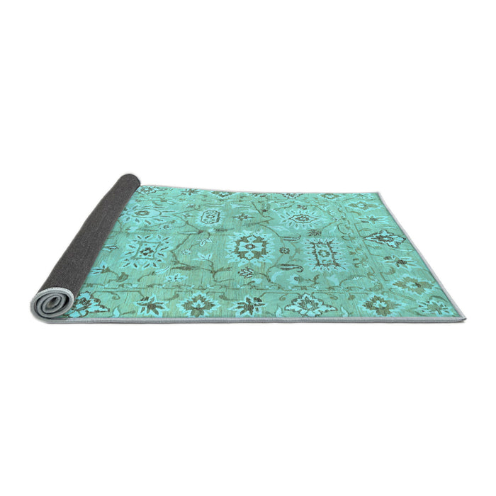 Sideview of Abstract Light Blue Modern Rug, abs1654lblu