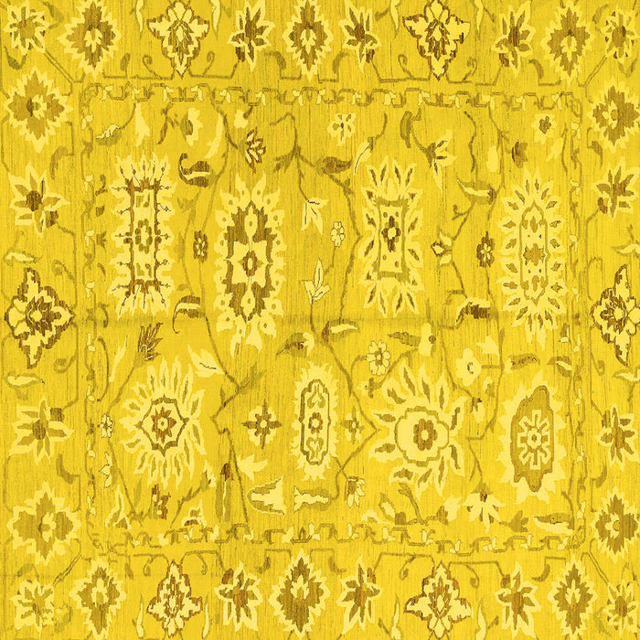 Square Machine Washable Abstract Yellow Modern Rug, wshabs1654yw