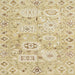 Square Abstract Brown Gold Modern Rug, abs1654