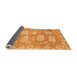 Sideview of Abstract Orange Modern Rug, abs1655org