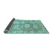 Sideview of Abstract Light Blue Modern Rug, abs1655lblu