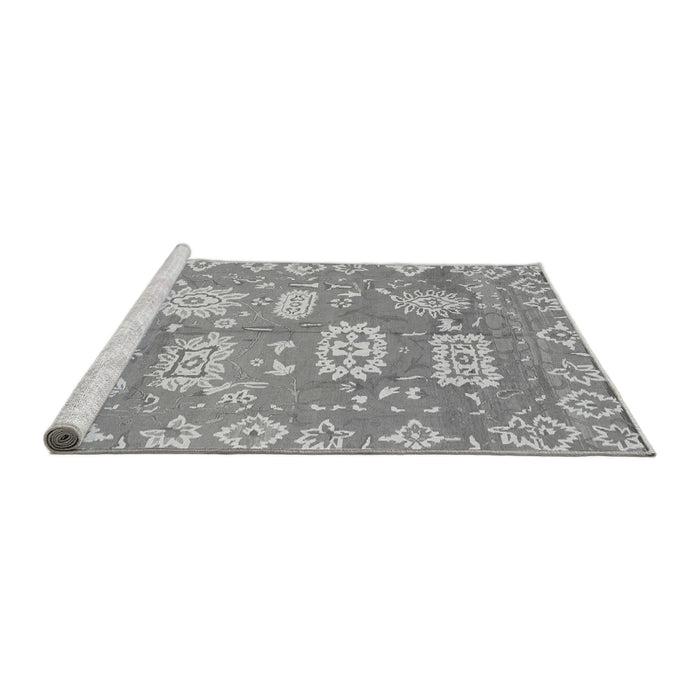 Sideview of Machine Washable Abstract Gray Modern Rug, wshabs1655gry