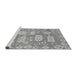 Sideview of Machine Washable Abstract Gray Modern Rug, wshabs1655gry