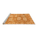 Sideview of Machine Washable Abstract Orange Modern Area Rugs, wshabs1655org