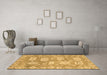 Machine Washable Abstract Brown Modern Rug in a Living Room,, wshabs1655brn