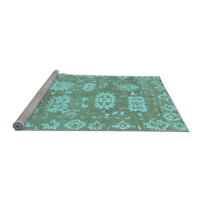 Sideview of Machine Washable Abstract Light Blue Modern Rug, wshabs1655lblu