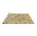 Sideview of Machine Washable Abstract Gold Rug, wshabs1656