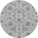 Round Oriental Gray Traditional Rug, abs1656gry