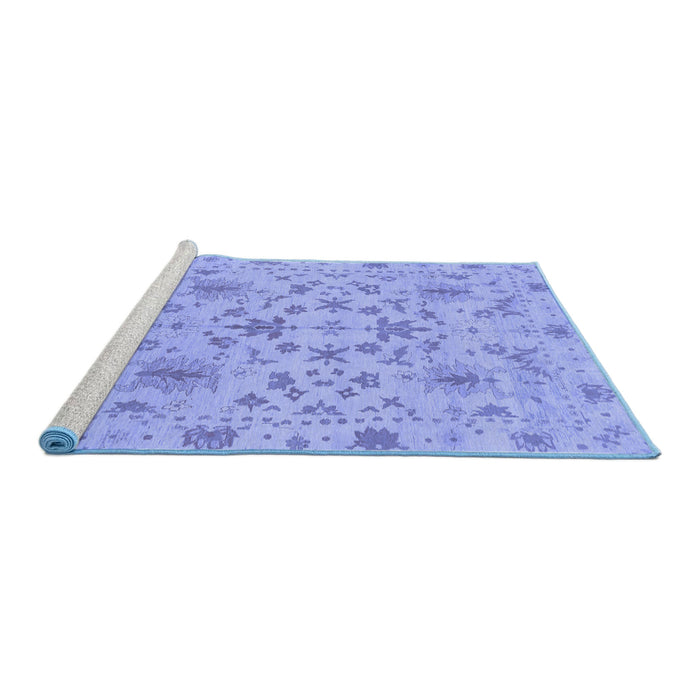 Sideview of Machine Washable Oriental Blue Traditional Rug, wshabs1656blu