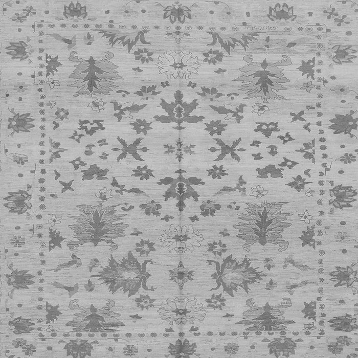 Square Machine Washable Oriental Gray Traditional Rug, wshabs1656gry
