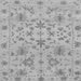 Square Machine Washable Oriental Gray Traditional Rug, wshabs1656gry