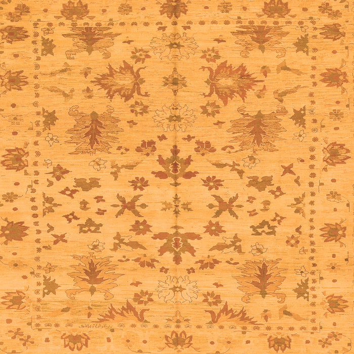 Square Oriental Orange Traditional Rug, abs1656org