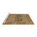 Sideview of Machine Washable Abstract Dark Bisque Brown Rug, wshabs1657