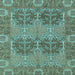 Square Machine Washable Abstract Light Blue Modern Rug, wshabs1657lblu