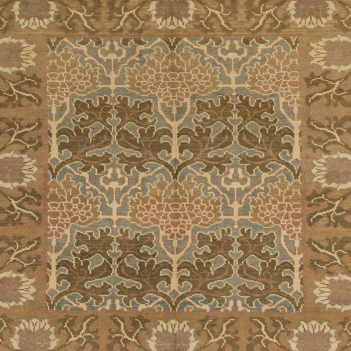 Square Machine Washable Abstract Dark Bisque Brown Rug, wshabs1657