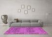 Machine Washable Abstract Purple Modern Area Rugs in a Living Room, wshabs1657pur