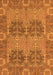 Machine Washable Abstract Orange Modern Area Rugs, wshabs1657org