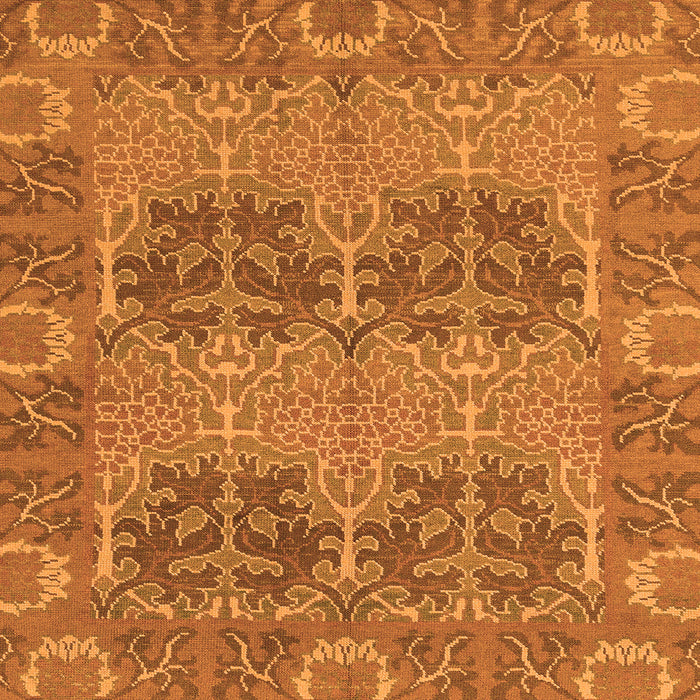 Square Machine Washable Abstract Orange Modern Area Rugs, wshabs1657org