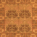 Square Machine Washable Abstract Orange Modern Area Rugs, wshabs1657org