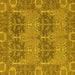 Square Machine Washable Abstract Yellow Modern Rug, wshabs1657yw