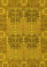 Machine Washable Abstract Yellow Modern Rug, wshabs1657yw