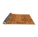 Sideview of Abstract Orange Modern Rug, abs1657org