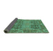 Sideview of Abstract Turquoise Modern Rug, abs1657turq