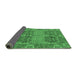 Sideview of Abstract Emerald Green Modern Rug, abs1657emgrn