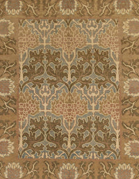 Machine Washable Abstract Dark Bisque Brown Rug, wshabs1657