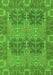 Machine Washable Abstract Green Modern Area Rugs, wshabs1657grn