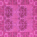 Square Machine Washable Abstract Pink Modern Rug, wshabs1657pnk