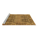 Sideview of Machine Washable Abstract Brown Modern Rug, wshabs1657brn