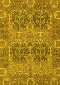 Abstract Yellow Modern Rug, abs1657yw