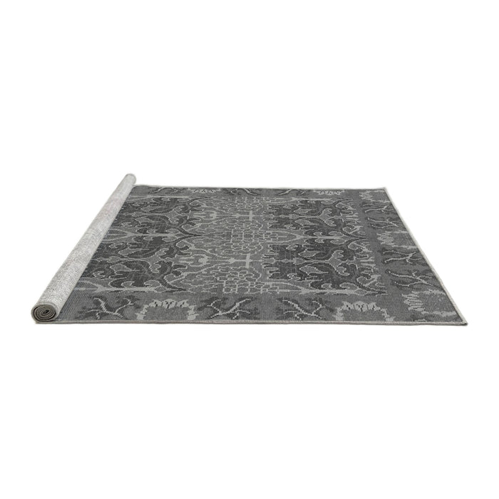 Sideview of Machine Washable Abstract Gray Modern Rug, wshabs1657gry