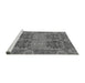 Sideview of Machine Washable Abstract Gray Modern Rug, wshabs1657gry