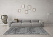 Machine Washable Abstract Gray Modern Rug in a Living Room,, wshabs1657gry