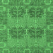 Square Machine Washable Abstract Emerald Green Modern Area Rugs, wshabs1657emgrn