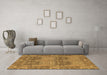 Machine Washable Abstract Brown Modern Rug in a Living Room,, wshabs1657brn