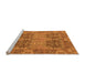 Sideview of Machine Washable Abstract Orange Modern Area Rugs, wshabs1657org