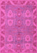 Machine Washable Oriental Pink Traditional Rug, wshabs1658pnk