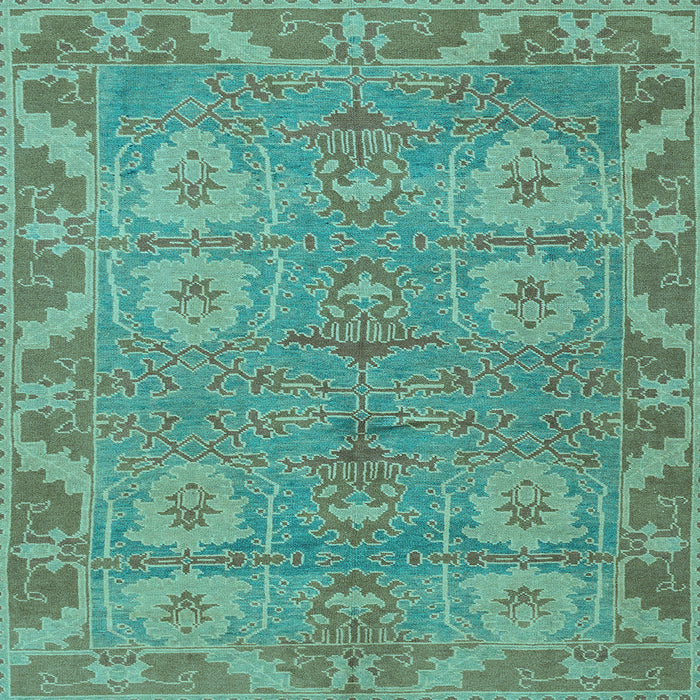 Square Oriental Light Blue Traditional Rug, abs1658lblu