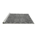 Sideview of Machine Washable Oriental Gray Traditional Rug, wshabs1658gry