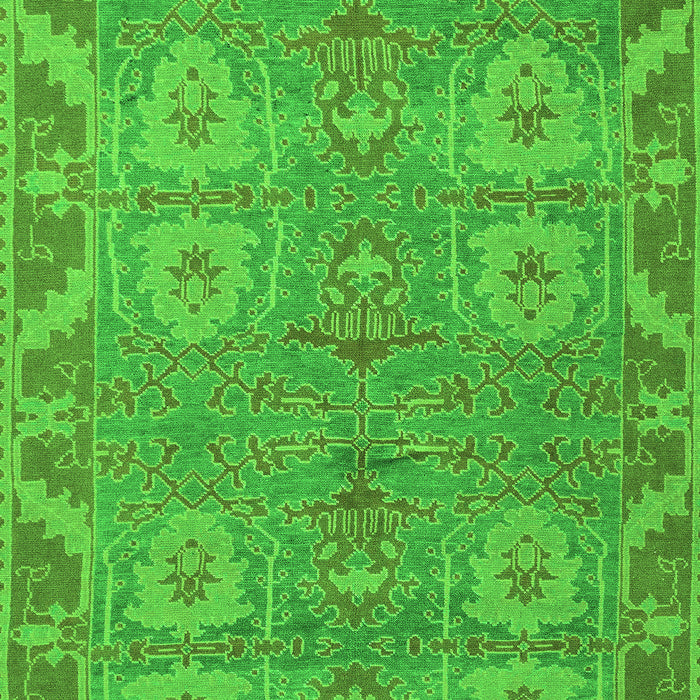 Machine Washable Oriental Green Traditional Area Rugs, wshabs1658grn