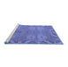 Sideview of Machine Washable Oriental Blue Traditional Rug, wshabs1658blu