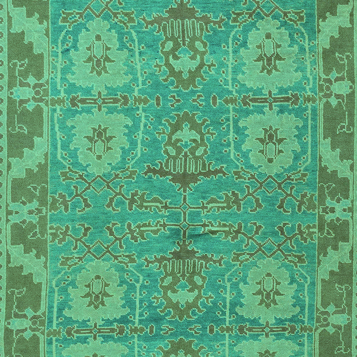Machine Washable Oriental Turquoise Traditional Area Rugs, wshabs1658turq