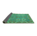 Sideview of Oriental Turquoise Traditional Rug, abs1658turq