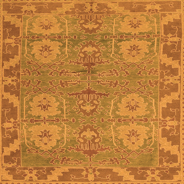 Square Oriental Orange Traditional Rug, abs1658org