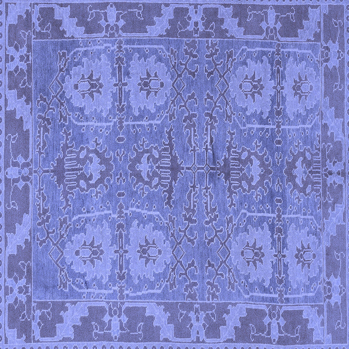 Square Oriental Blue Traditional Rug, abs1658blu