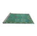 Sideview of Machine Washable Oriental Light Blue Traditional Rug, wshabs1658lblu